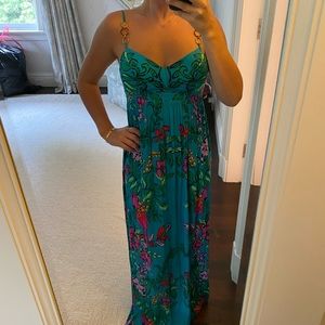 Lilly Pulitzer Long Silk Floral Dress!